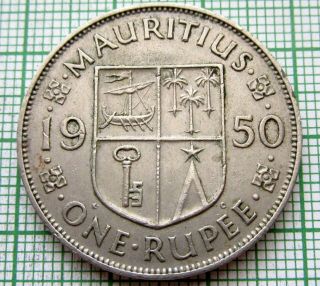 Mauritius George V 1950 One Rupee