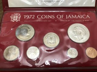 Jamaica 1972 Proof Set Of 7 Coins