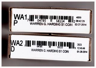 Us 2014 Warren Harding Unc Presidential $1 - P & D Rolls - Boxes Wa1 & Wa2 - $50 Face