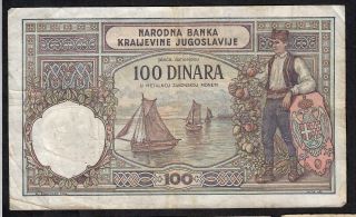 100 Dinara From Yugoslavia 1929