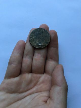 1860 Mexico 1st Republic Chihuahua State 1/4 Real " Quartilla " Copper Coin