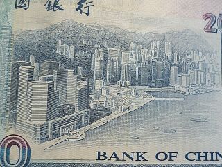 Hong Kong 20 Dollars,  Bank Of China,  1/1/2000