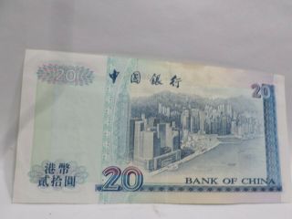 HONG KONG 20 DOLLARS,  BANK OF CHINA,  1/1/2000 3