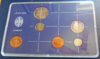 1983 Dutch Netherlands Select Set Fdc 5 Cent - 2 1/2 Gulden Plus Medal Bu
