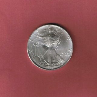 1995 1 Oz American Silver Eagle.  999 Pure.  Brilliant Uncirculated