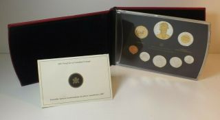 2007 Canada Proof Set Of Canadian Coinage Gold Plated Thayendangea Silver Dollar