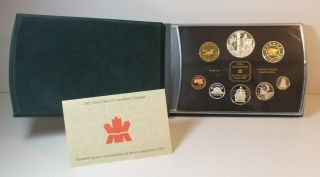 2002 Canada Proof Set Of Canadian Coinage Golden Jubilee Silver Dollar Ms36
