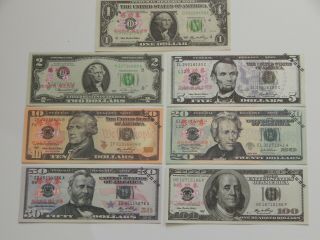 U.  S.  Bills Practice Dollars In $1 $2 $5 $10 $20 $50 & $100 Bank Notes From China