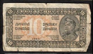 10 Dinara From Yugoslavia 1944