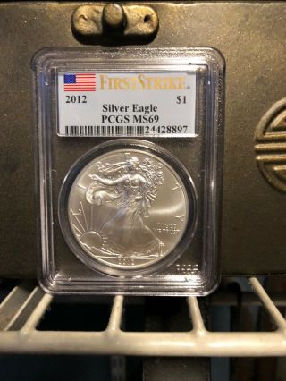 2012 Silver Eagle First Strike Certified As Ms 69 By Pcgs