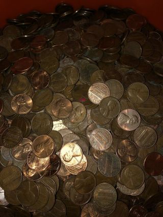 10 Lbs 1909 - 1981 95 Copper Lincoln Memorial,  And Wheat Cents