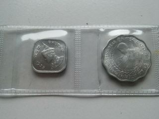 Bhutan set of 3 coins 20,  10,  5 chetrums 1974,  1975 FAO XF/AU 4