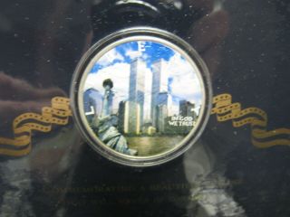 9 - 11 - 2001 U.  S.  Commemorative Fine Art Gallery 1oz Colorized Silver Eagle Dollar 5