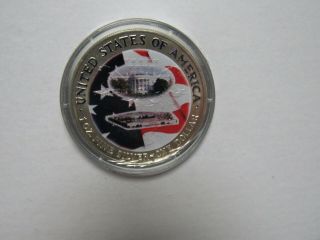 9 - 11 - 2001 U.  S.  Commemorative Fine Art Gallery 1oz Colorized Silver Eagle Dollar 7