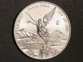 Mexico 1999 1/2 Onza Winged Victory Silver Bu