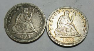 1857 1858 Seated Quarters