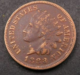 1883 Indian Head Penny // Vf (details) // Better Date (i178)