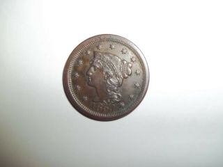 1854 Braided Hair Large Cent Penny - Extra Fine - 53su