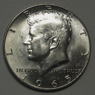 1965 John F Kennedy Silver Half Dollar Choice Bu Not Sms Dutch