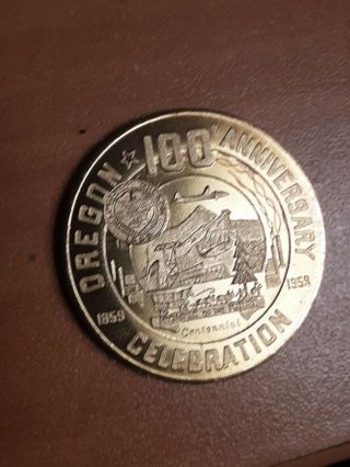 1959 Oregon 100th Anniversary Celebration - Comemmorative Coin Bu,  Perfect