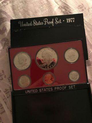 1977 S United States Proof Set Of Coins In Black