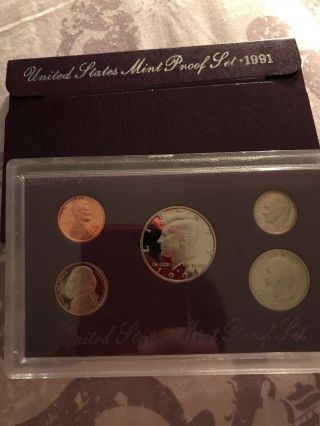 1991 S United States Proof Set Of Coins In Purple