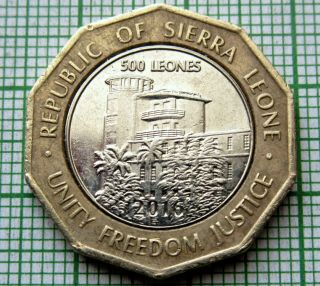 Sierra Leone 2016 500 Leones,  Kai Londo,  Bi - Metallic,  10 - Sided