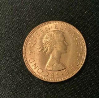 1962 Zealand 1/2 Penny.  Gem No Carbon 2