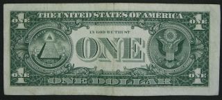 1974 $1 (ONE DOLLAR) – NOTE,  BILL - FANCY SERIAL NUMBER – MIXED SCATTERED LADDER 3