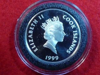 Ci - 1: Cook Islands,  5$ Silver,  Proof,  Dated 2000,  Encapsulated