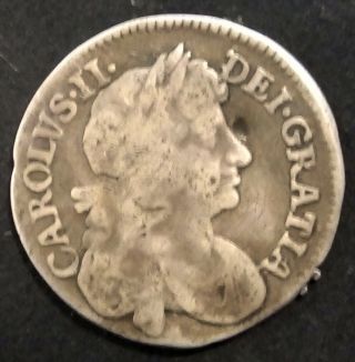 Great Britain 1679 Charles Ii Silver Three Pence Uk