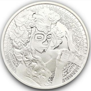 La Muerte Del Dolar 1 Oz.  999 Fine Silver Art Coin 5,  132 Minted W/coa