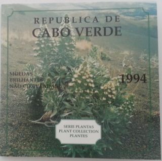 Cape Verde Official Set Bu 1994 1 5 10 20 50 100 Escudos Flowers Flora