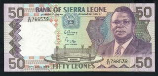 50 Leones From Sierra Leone 1989 Unc