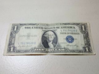 $1 1935e One Dollar Blue Seal Us Silver Certificate Note Bill Currency