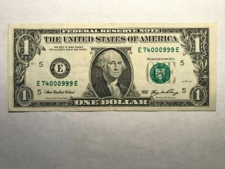 2006 $1 Federal Reserve Note - Error - Overinking Sn 