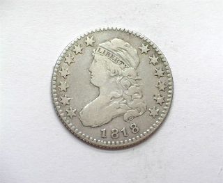 1818 Capped Bust Silver 50 Cents Very Fine