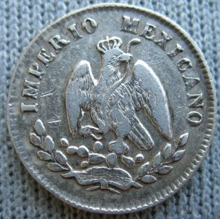 1866 M Mexico Silver 10 Centavos