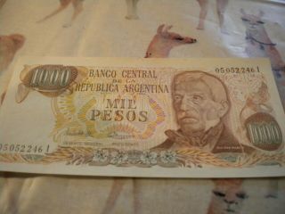 1,  000 Pesos Banknote From Argentina Plus A Surprise Bonus Note