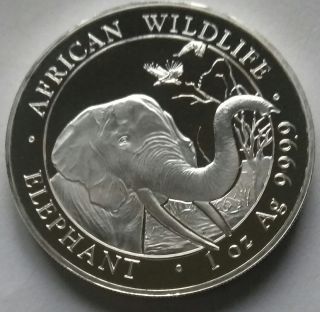 2018 Somali Elephant 100 Shillings Silver Coin 1oz 9999 Ag Bavarian German