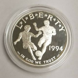 1994 - S World Cup Soccer Proof Silver Dollar Commemorative Coin Cc47