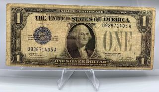 1928 A $1 Dollar Bill Silver Certificate Frn Note Blue Seal Banknote Paper Money
