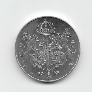 Sweden:50 Kronor 1976 Silver Unc (see Scans)