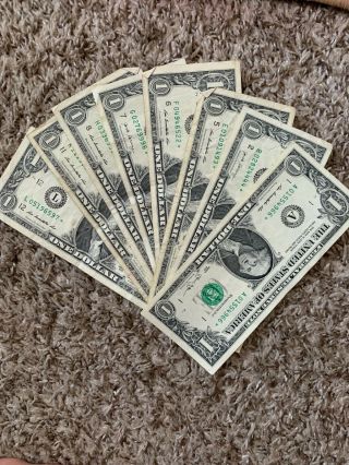 1 Dollar Bill Star Notes Of 2003,  2006,  2009,  2013,  2017