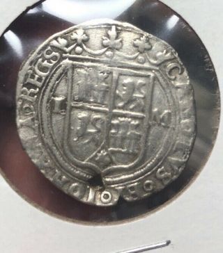 Guatemala Mexico Honduras Costa Rica 1 Real Silver Colonial Coin Juana Loca