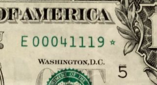 Series 2013 $1 Star Note Richmond (e),  Low Serial Number