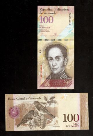 Venezuela In S.  America,  1 Note Of 100 Bolivares,  2015,  P - 93,  Unc From Bundle
