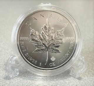 2019 1 Oz Canadian Silver Maple Leaf $5 Coin Bu.  9999 Pure