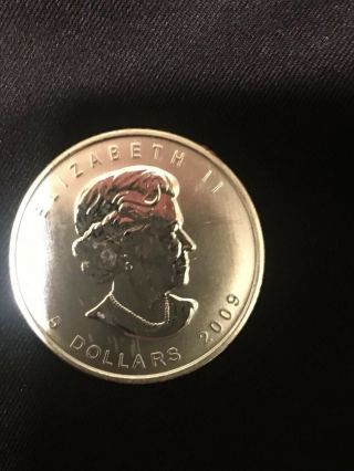 2009 Canadian Silver Maple Leaf 1 Oz Canada.  999 Fine Coin Ounce Bu