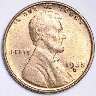 Au 1935 - S Lincoln Wheat Cent Penny